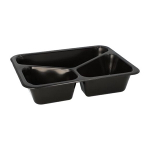 REUSE Matlåda 3-Fack "PP" SVART 20st