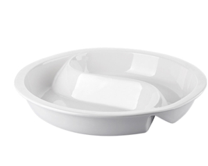 Porslinsfat rund 2-delad, D39cm, H8cm