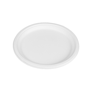 Bagassetallrik rund 26cm Vit 500st