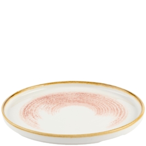 Churchill Homespun Accents Coral Walled Plate 26cm
