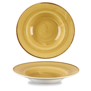 Churchill Stonecast Mustard Wide Rim Bowl 28cm