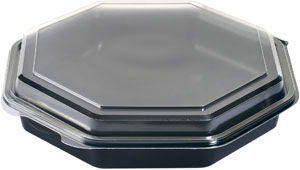 Salladsform Octaview 1 Fack 1000ml Svart 190st