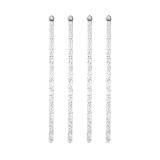 Drinkpinnar 16,5cm klar "Glitter-diamant" 100st