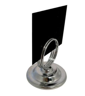 Menyhållare i metall rund fot med ring 1st/fp