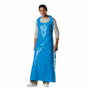 Engångsförkläde 160cm Blå 40MY 250st