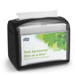 Servettdispenser Tork N4 svart toppmatad