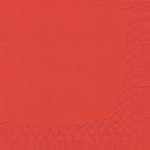 Servett 3 lag 40x40 Röd 1000st