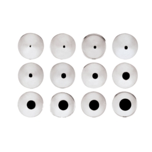 Tyllsats rund rostfri 12-del