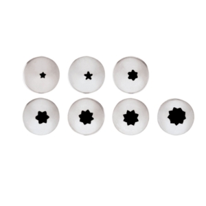 Tyllsats stjärna rostfri 7-del