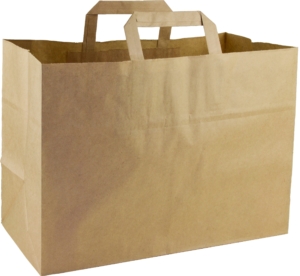 Bärkasse BRUN 17L H27xB35xD18cm 250st