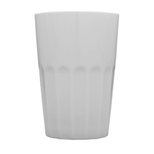 Mugg utan öra räfflad vit 38cl, 36 St/Frp