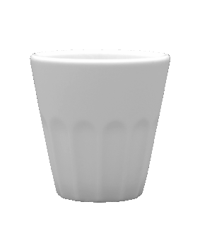Mugg utan öra räfflad vit 9cl, 36 St/Frp