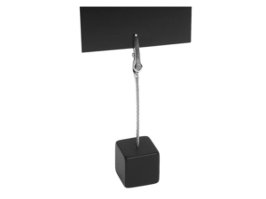 Krokodilklämma på stång med fot Svart