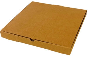 Pizzakartong well BRUN OTRYCKT 30x30x3,5cm 150st