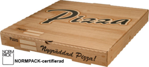 Pizzakartong well 33x33x3,5cm 150st