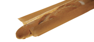 Brödpåse Baguettpåse Fönster BRUN 17x57cm 500st