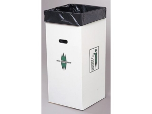 Papperskorg Well vit 38x35x74cm