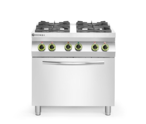 Gasspis med 4 brännare och varmluftsugn GN 1/1