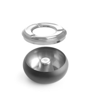 Askkopp svart, HENDI, 105 x 58 mm