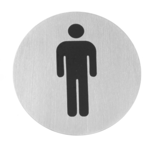 Dörrskyltar, HENDI, herr, 75 mm