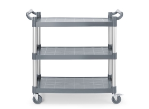 Servicevagn i polypropen med 3 hyllor, stor