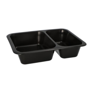 REUSE Matlåda 2-Fack "PP" SVART 20st