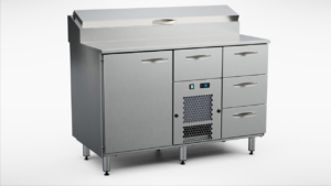 BAGERIKYLBÄNK m ränna 1314(1 dörr 4 lådor) 1330mm