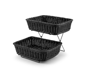 Display ställ med 2st korgar Svart, 1 St/Frp
