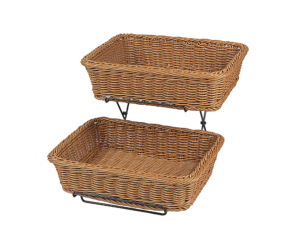Display ställ med 2st korgar Brun, 1 St/Frp