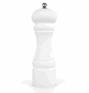 Kryddkvarn matt vit 15cm med S för salt, 1 St/Frp