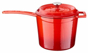 Gjutjärns kastrull 3,2L Röd