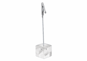 Krokodilklämma på stång med fot Transparent