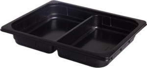 DUNIform PP 1/2 GN-form Svart 2 Fack 100st