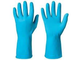 Diskhandske latex blå 7 (S)
