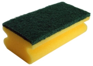 Skrubbsvamp m grepp gul/grön