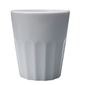 Mugg utan öra räfflad vit 25cl, 36 St/Frp