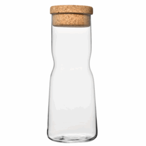 Karaff med korklock 1L, St/Frp