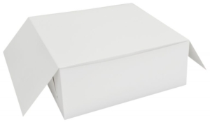 BAKELSEKARTONG 28X28X12 CM VIT 100ST UTFÖRSÄLJNING