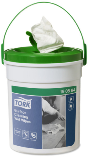 Engångstrasa våtduk tork premium hink 58st