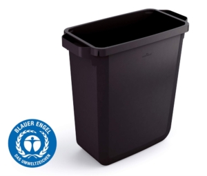 Papperskorg 60l SVART ECO rektangulär