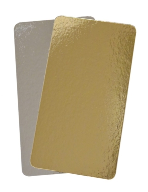 TÅRTBRICKA 130x240MM GULD/SILVER 100 ST