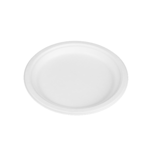 Bagassetallrik rund 18cm Vit 1000st