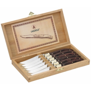 Laguiole Grillkniv Mässing Slät egg 6st
