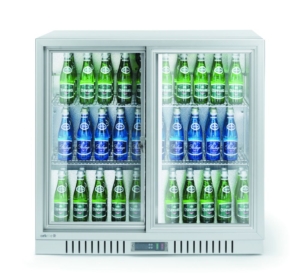 Back bar och 2 skjutdörrar, Arktic, 150L, Silver