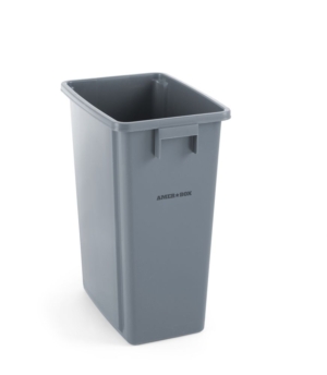 Smal papperskorg, AmerBox, 60L, ljusgrå
